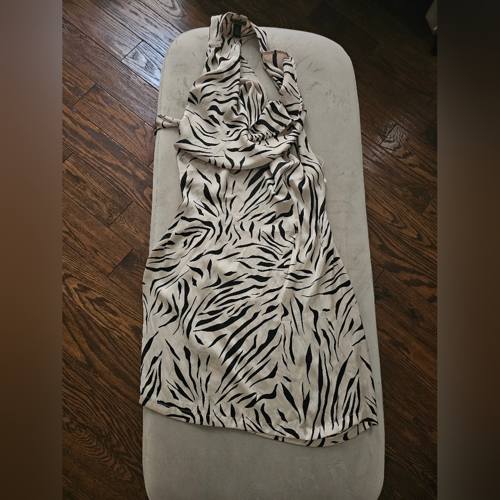 Elegant Zebra Print Dress
